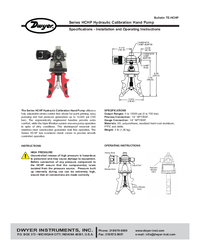 Thumbnail of document Manual - HCHP Hydraulic Calibration Hand Pump